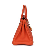 Hermes Birkin 25 Feu Togo Gold Hardware