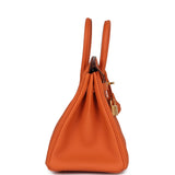 Hermes Birkin 25 Orange Togo Gold Hardware - Hermes Birkin 25 Orange