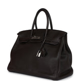 Hermes Birkin 35 Cafe Clemence Palladium Hardware