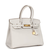 Hermes Birkin 30 Gris Pale Epsom Gold Hardware