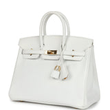 Hermes Birkin 25 White Epsom Gold Hardware