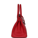 Hermes Birkin 30 Rouge Casaque Epsom Palladium Hardware