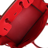 Hermes Birkin 30 Rouge Casaque Epsom Palladium Hardware