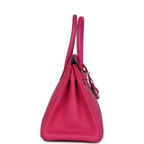 Hermes Birkin 30 Rose Shocking Clemence Palladium Hardware