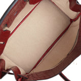 Vintage Hermes Travel Birkin 35 Rouge H Niloticus Crocodile Brushed Palladium Hardware