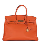 Hermes Birkin 35 Orange Togo Gold Hardware