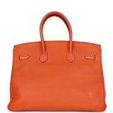 Hermes Birkin 35 Orange Togo Gold Hardware