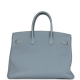 Hermes Birkin 35 Bleu Lin Togo Gold Hardware