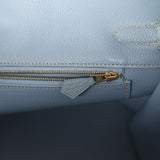 Hermes Birkin 35 Bleu Lin Togo Gold Hardware