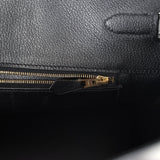 Hermes Birkin 35 Black Box Gold Hardware