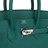 Hermes Birkin 25 Malachite Epsom Palladium Hardware
