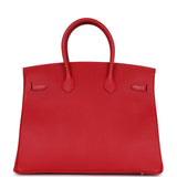 Hermes Birkin 35 Rouge Casaque Epsom Gold Hardware
