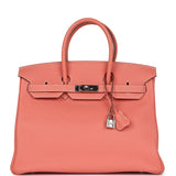 Hermes Birkin 35 Crevette Clemence Palladium Hardware