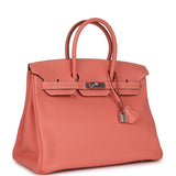 Hermes Birkin 35 Crevette Clemence Palladium Hardware