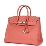 Hermes Birkin 35 Crevette Clemence Palladium Hardware