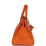 Hermes Birkin 35 Orange Epsom Palladium Hardware