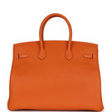 Hermes Birkin 35 Orange Epsom Palladium Hardware