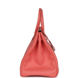 Hermes Birkin 35 Flamingo Epsom Palladium Hardware