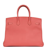 Hermes Birkin 35 Flamingo Epsom Palladium Hardware