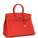 Hermes Birkin 35 Capucine Togo Gold Hardware