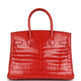 Hermes Birkin 30 Geranium Shiny Niloticus Crocodile Palladium Hardware
