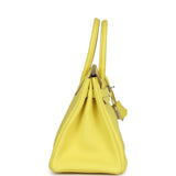 Hermes Birkin 30 Lime Clemence Palladium Hardware