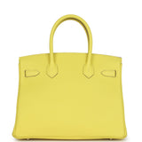 Hermes Birkin 30 Lime Clemence Palladium Hardware