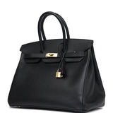 Hermes Birkin 35 Black Epsom Gold Hardware