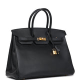 Hermes Birkin 35 Black Epsom Gold Hardware