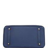 Hermes Birkin 35 Bleu Saphir Clemence Gold Hardware