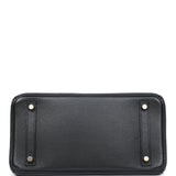 Hermes Birkin 30 Black Novillo Gold Hardware