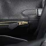 Hermes Birkin 30 Black Novillo Gold Hardware