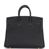 Hermes Birkin 25 Black Togo Gold Hardware