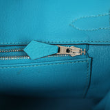 Hermes Birkin 30 Turquoise Clemence Palladium Hardware