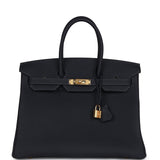 Hermes Birkin 35 Caban Togo Gold Hardware