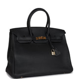 Hermes Birkin 35 Black Togo Gold Hardware
