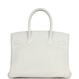 Hermes Birkin 30 White Clemence Gold Hardware