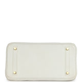 Hermes Birkin 30 White Clemence Gold Hardware