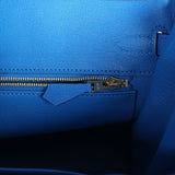 Hermes Birkin 25 Bleu Hydra Togo Gold Hardware