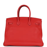 Hermes Birkin 35 Geranium Togo Palladium Hardware