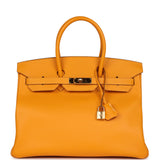 Hermes Birkin 35 Jaune D'Or Epsom Gold Hardware