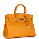Hermes Birkin 35 Jaune D'Or Epsom Gold Hardware