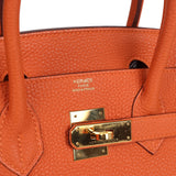 Hermes Birkin 30 Orange Togo Gold Hardware