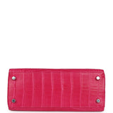 Hermes Kelly Retourne 25 Framboise Alligator Matte Palladium Hardware