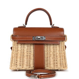 Hermes Mini Picnic Kelly 20 Fauve Barenia Palladium Hardware