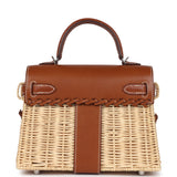Hermes Mini Picnic Kelly 20 Fauve Barenia Palladium Hardware