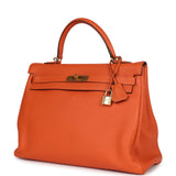 Hermes Kelly Retourne 35 Orange Togo Gold Hardware