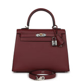 Hermes Kelly Sellier 25 Rouge H Epsom Electrum Hardware
