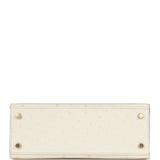 Hermes Special Order (HSS) Kelly Sellier 25 Beton Ostrich Verso Brushed Gold Hardware
