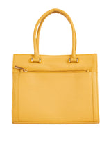 Stylish Yellow Classic Handbag -
